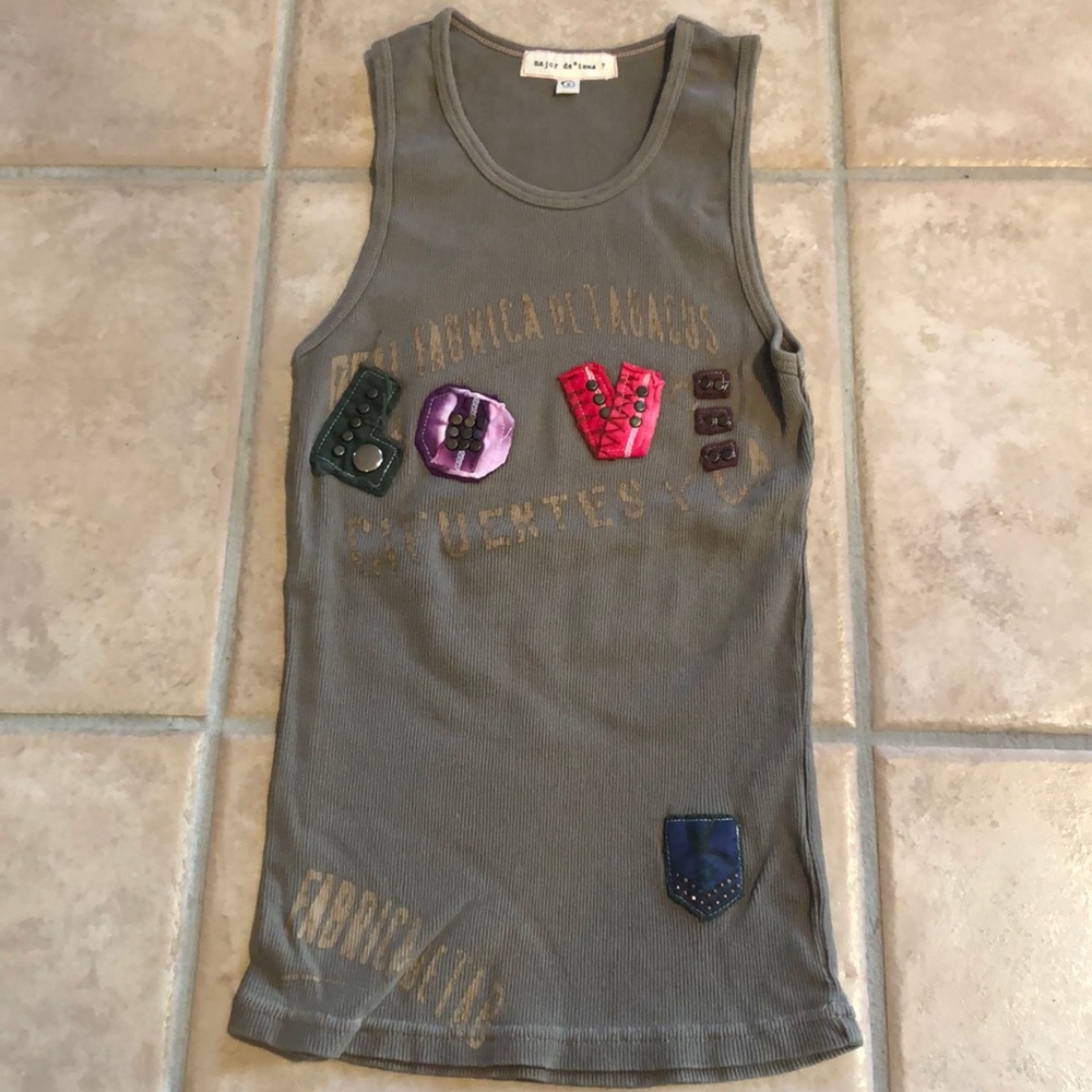Green patchwork tank